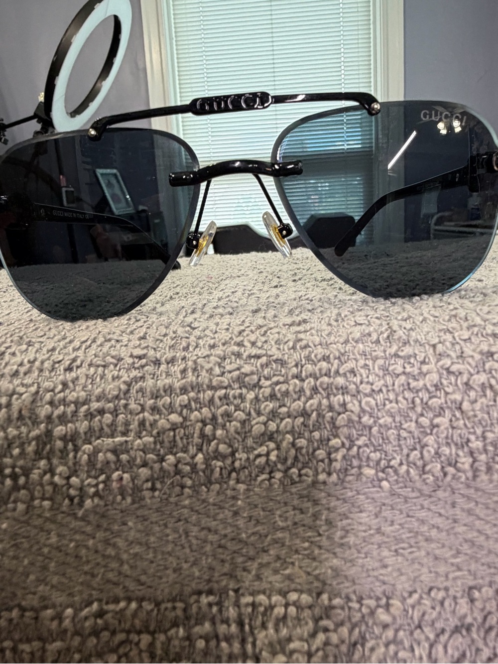 Men’s Black Aviator Sunglasses - Dark Smoke Lenses
